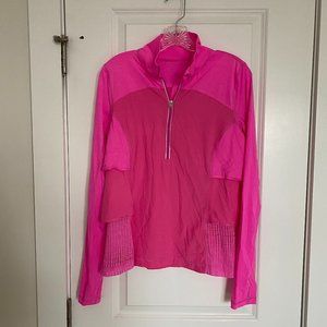 Lululemon 10 pink mesh layered pullover